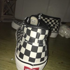 Checkered high top vans